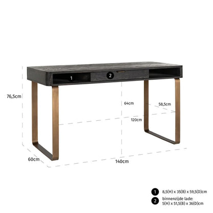 Bureau Blackbone | Zwart Eikenhout