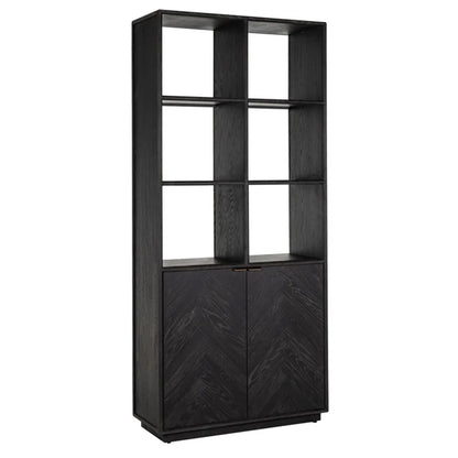 Boekenkast Blackbone | Zwart Eikenhout