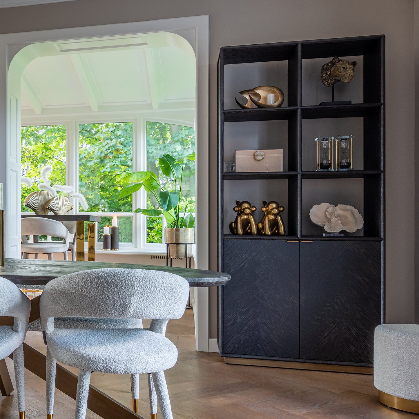 Boekenkast Blackbone | Zwart Eikenhout