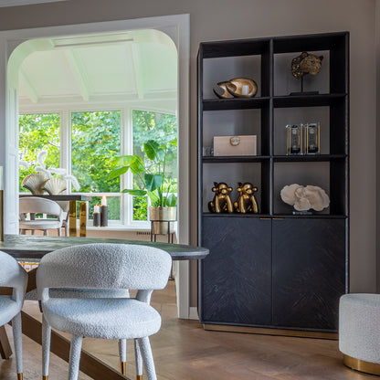 Boekenkast Blackbone | Zwart Eikenhout