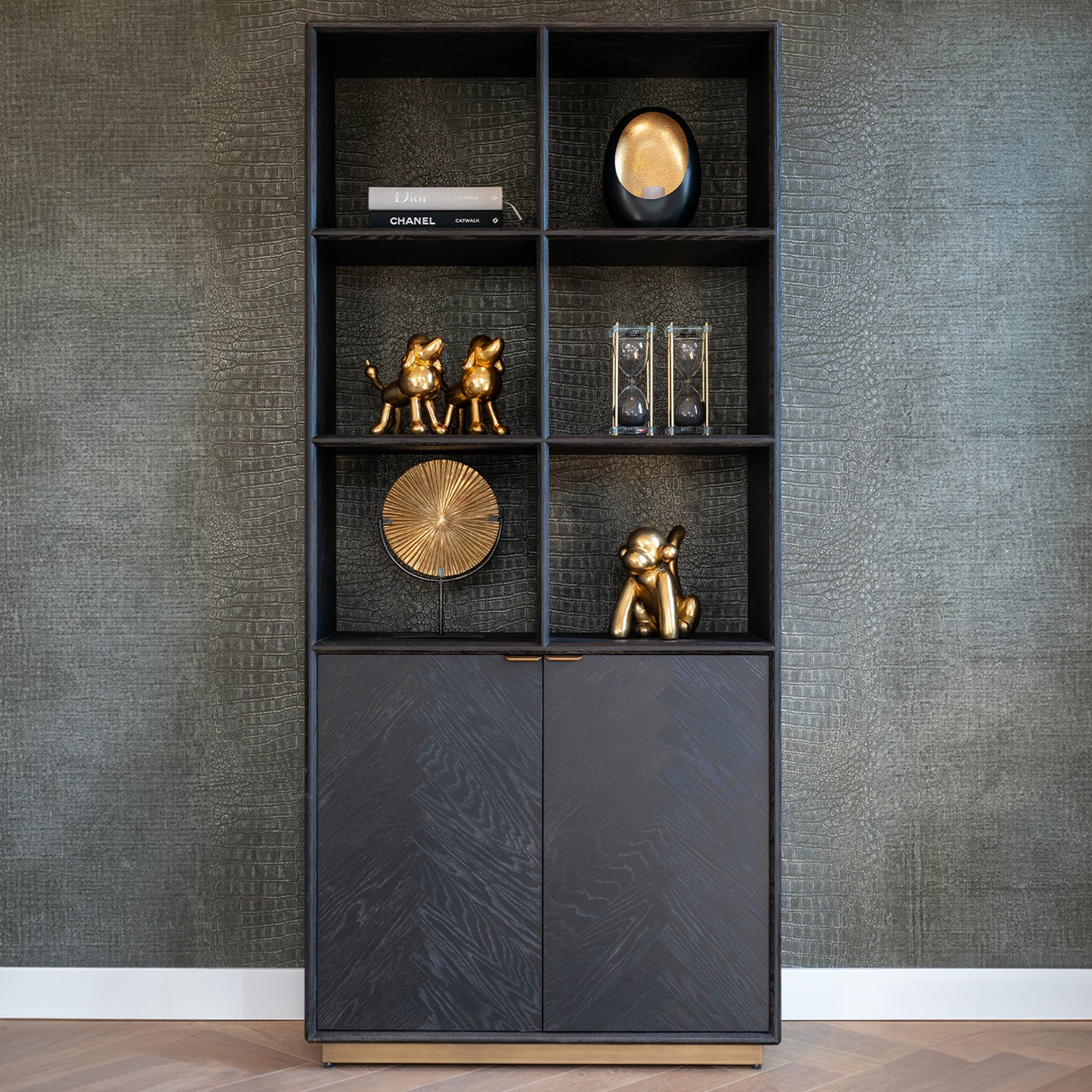 Boekenkast Blackbone | Zwart Eikenhout