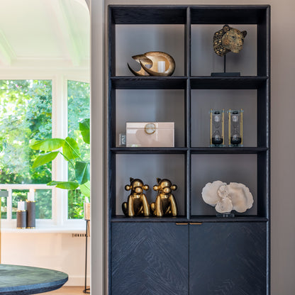 Boekenkast Blackbone | Zwart Eikenhout