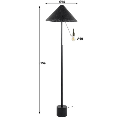 Vloerlamp Kosmos | Zwart Metaal