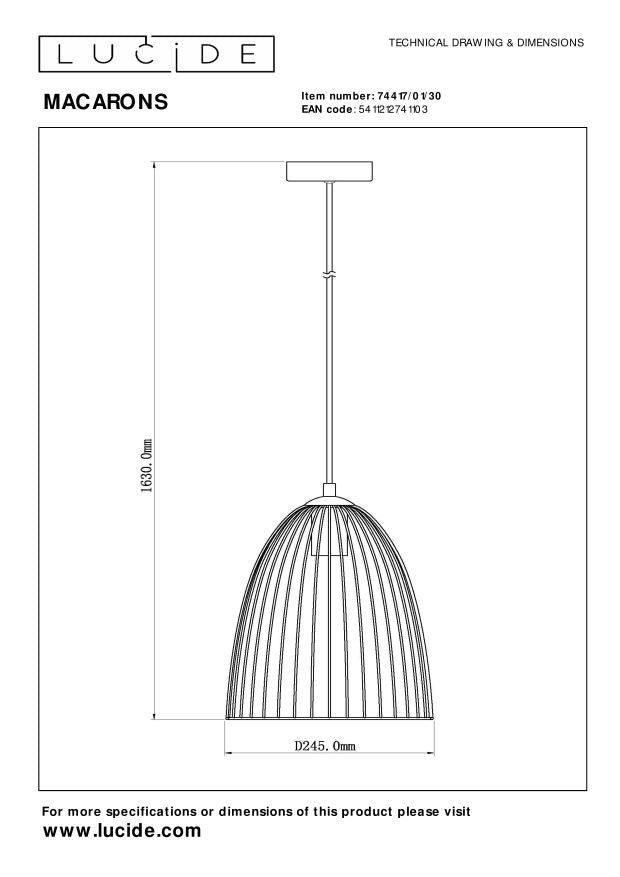 Hanglamp Macarons | Metaal