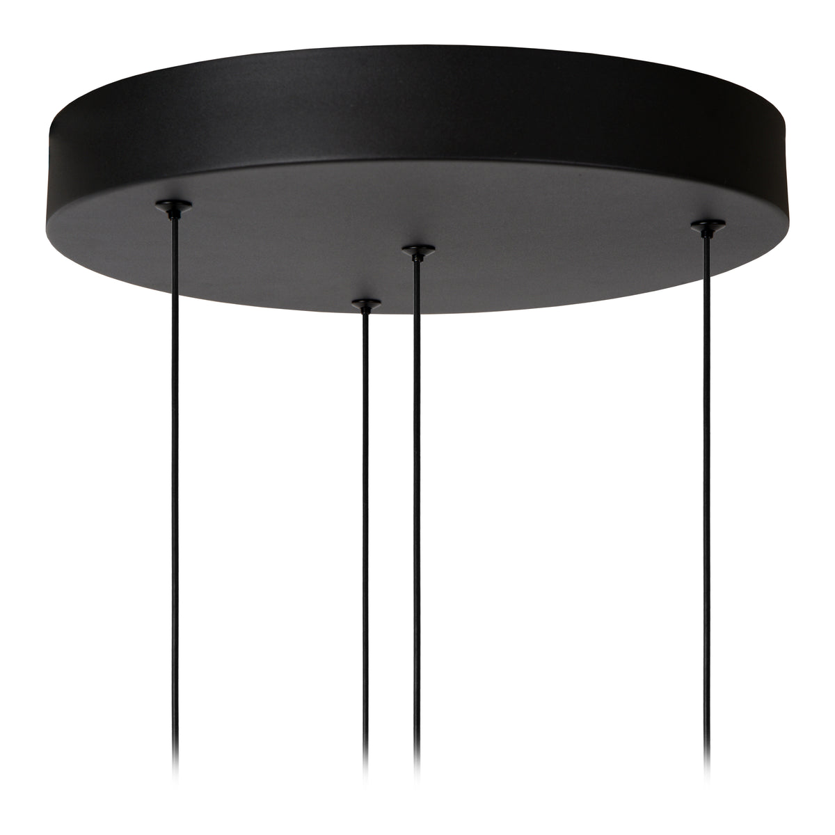 Hanglamp Tamino zwart metaal, detail van het materiaal