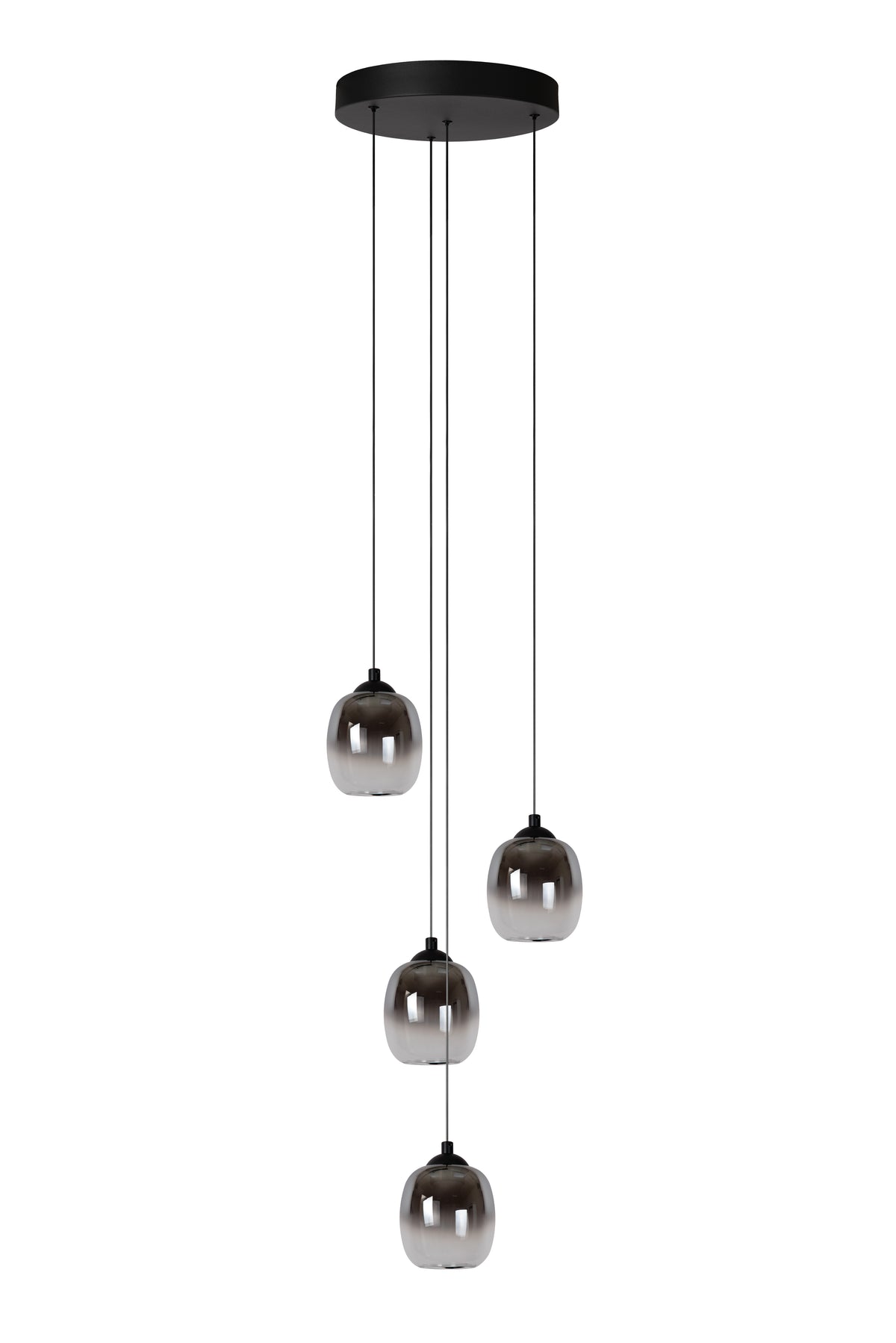 Hanglamp Tamino zwart metaal, detail van de functie
