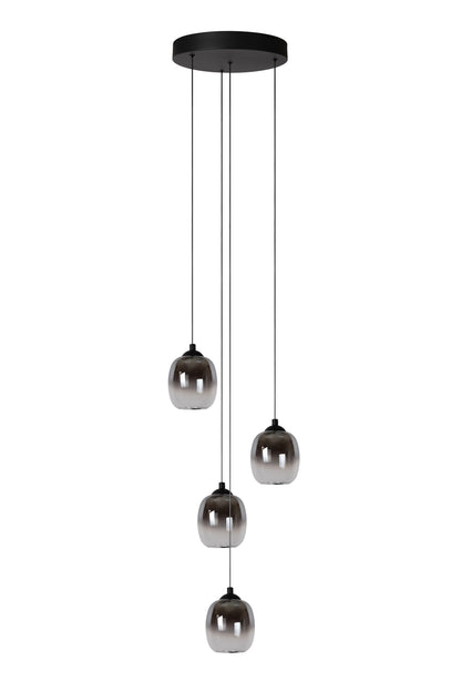 Hanglamp Tamino zwart metaal, detail van de functie