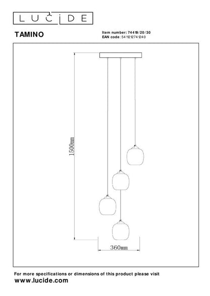 Hanglamp Tamino | Zwart Metaal