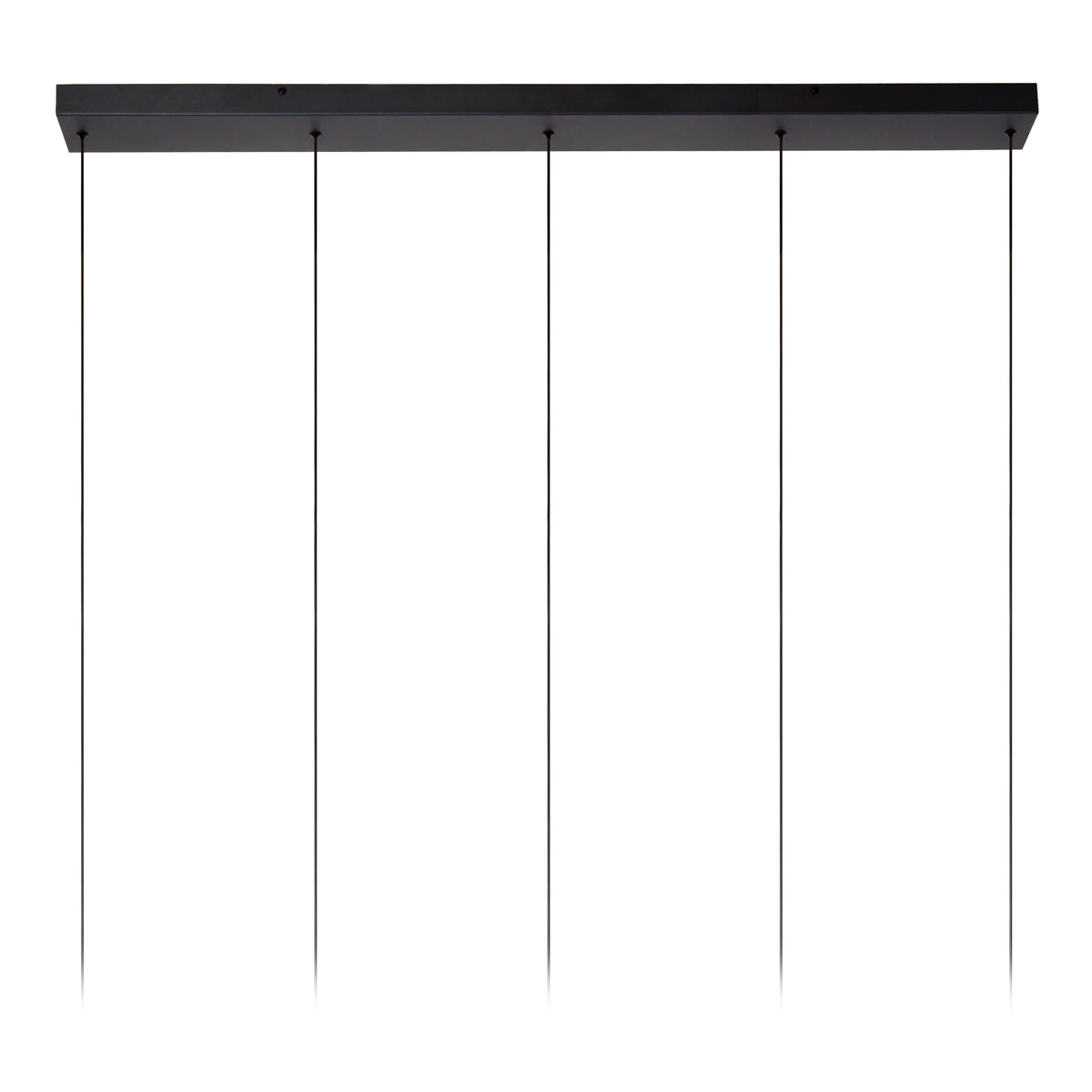 Hanglamp Tamino zwart metaal, detail van het materiaal