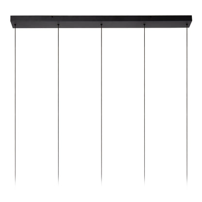 Hanglamp Tamino zwart metaal, detail van het materiaal