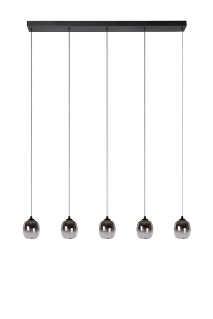Hanglamp Tamino zwart metaal, detail van de functie