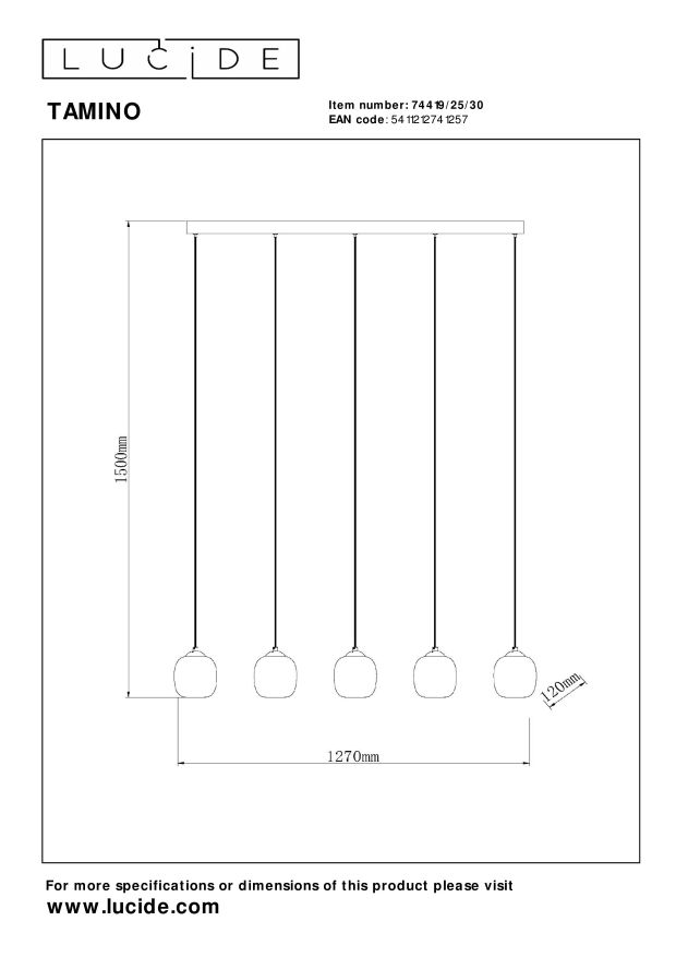Hanglamp Tamino | Zwart Metaal