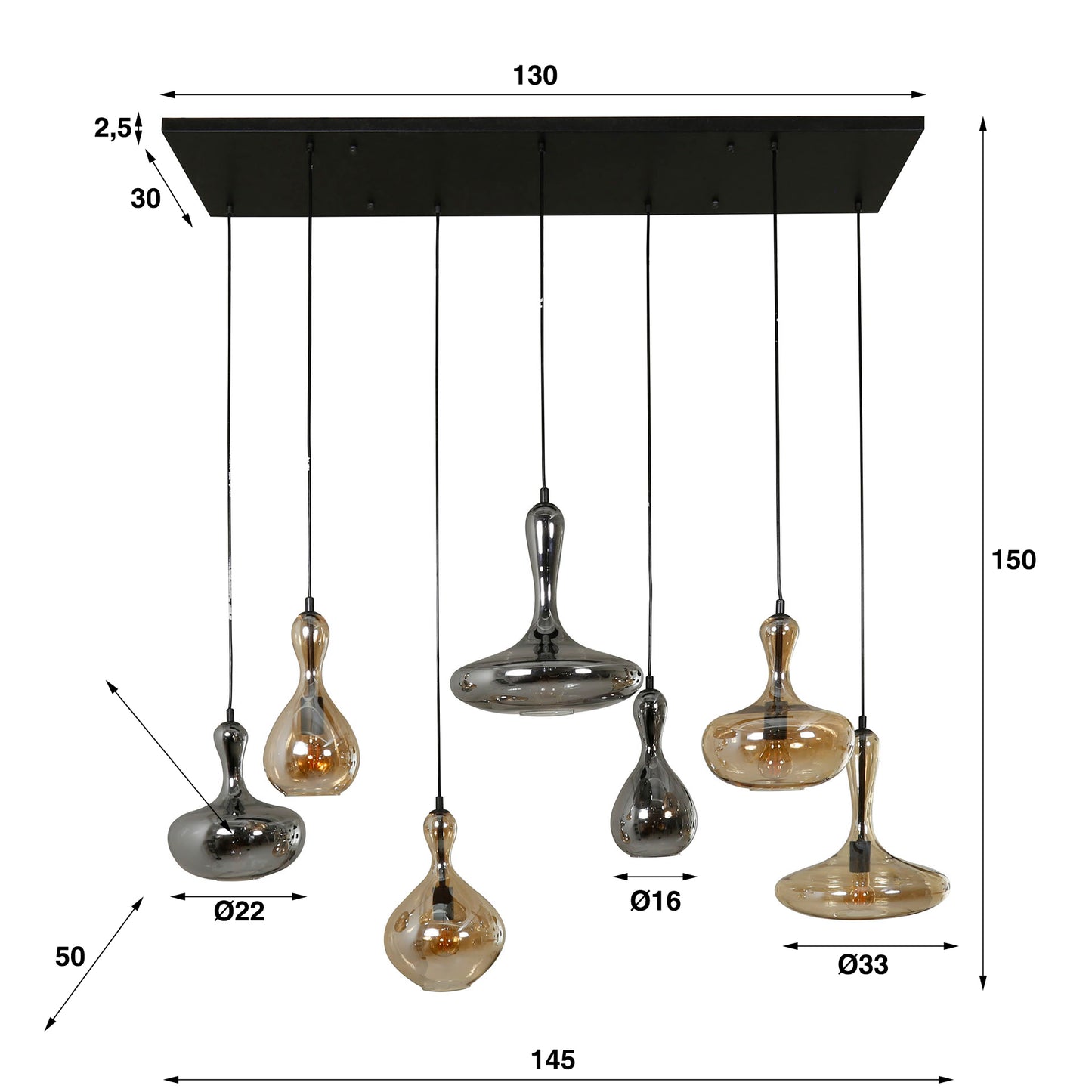 Hanglamp Karaf | Artic zwart