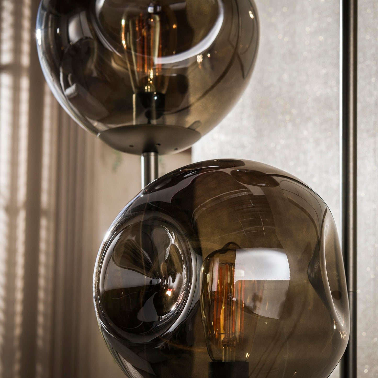Vloerlamp Stellar | Bruin Glas