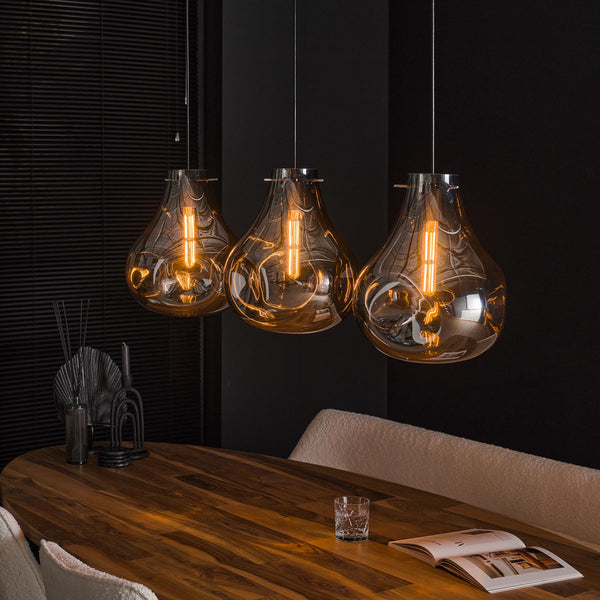 Hanglamp Hanna | Zwart Glas
