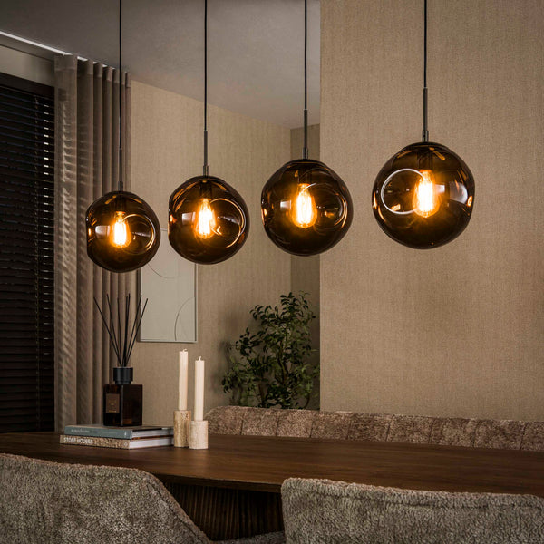 Hanglamp Stellar | 4 Licht | Bruin gals