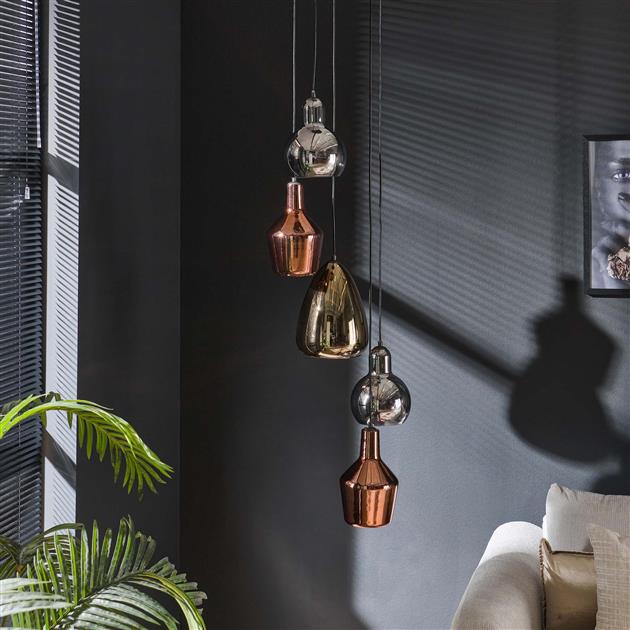 Hanglamp Disk | Koper Chroom Goud