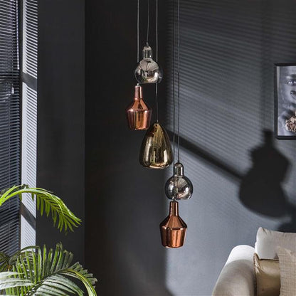 Hanglamp Disk | Koper Chroom Goud