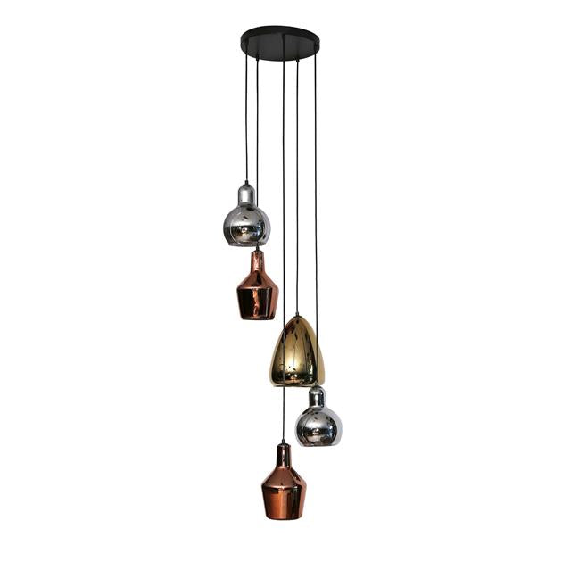Hanglamp Disk | Koper Chroom Goud