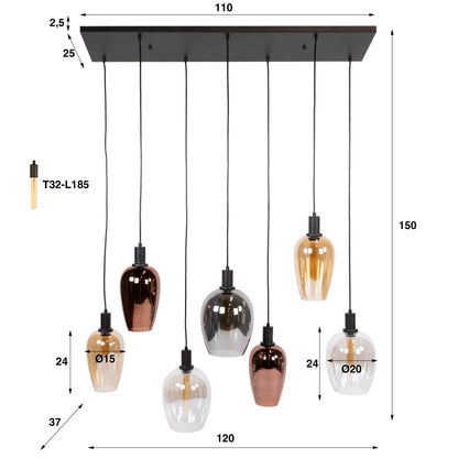 Hanglamp Harvard | Metaal Grijs