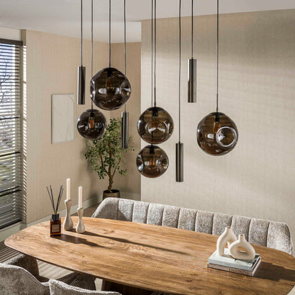 Hanglamp Stellar Pendel | 9 Lichts | Sienna Bruin
