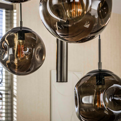Hanglamp Stellar Pendel | 9 Lichts | Sienna Bruin