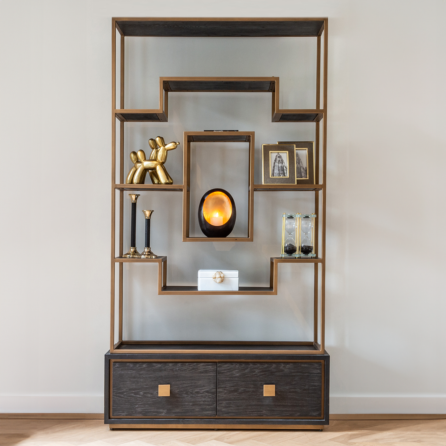 Wandkast Hunter | Grijs Eikenhout