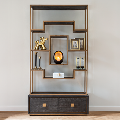 Wandkast Hunter | Grijs Eikenhout