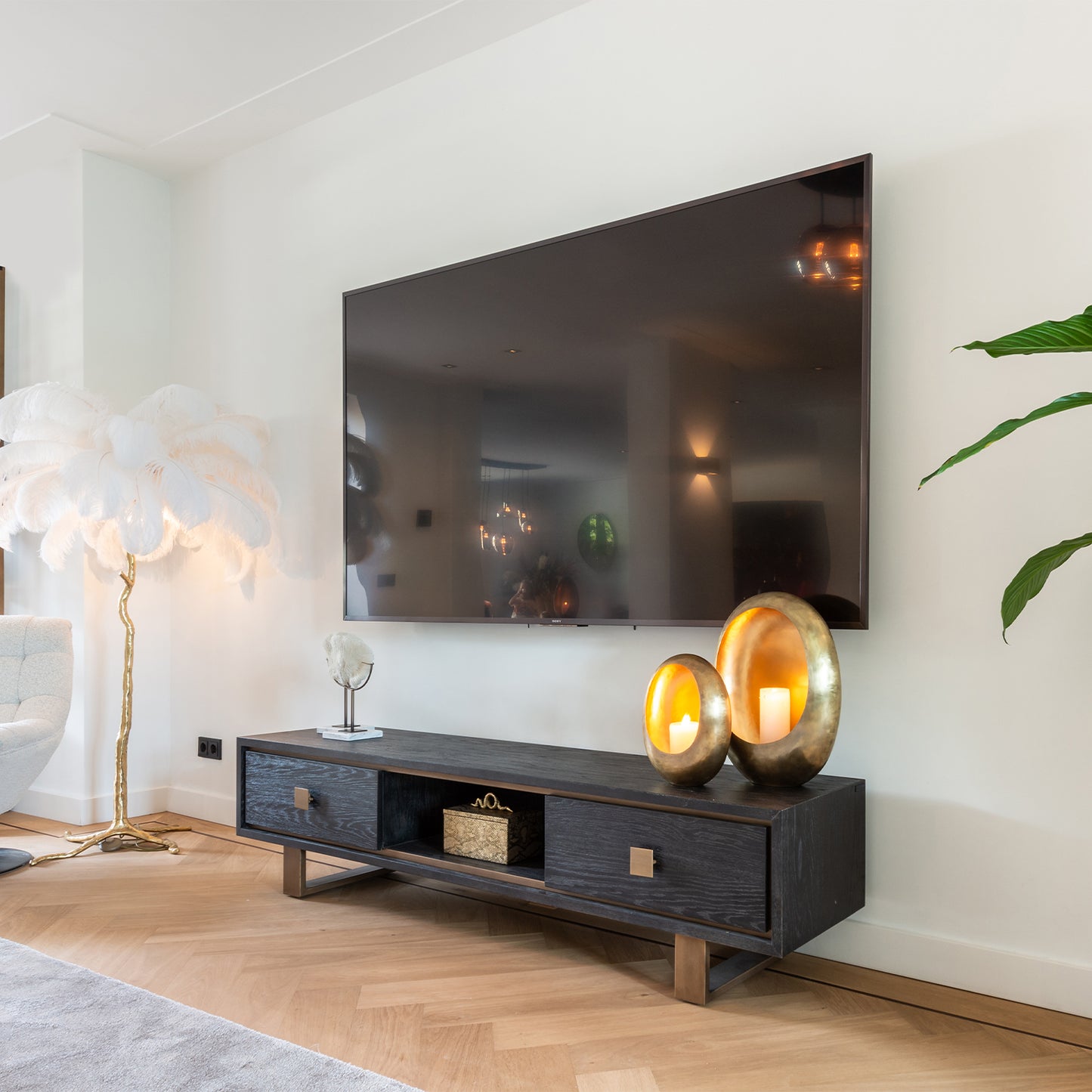 TV-Meubel Hunter | Zwart Eikenhout