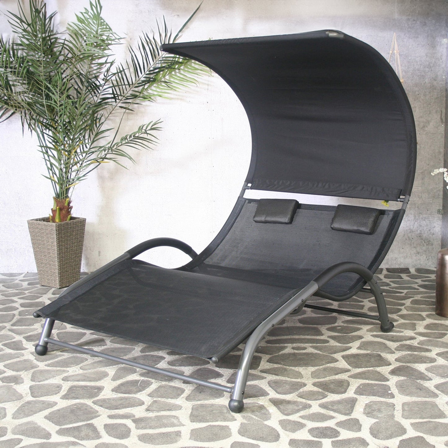 Ligbed Cuba | 2-personen | Zwart