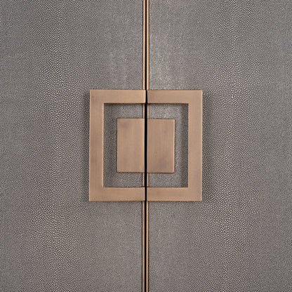 Opbergkast Bloomville goud glas, detail van het materiaal