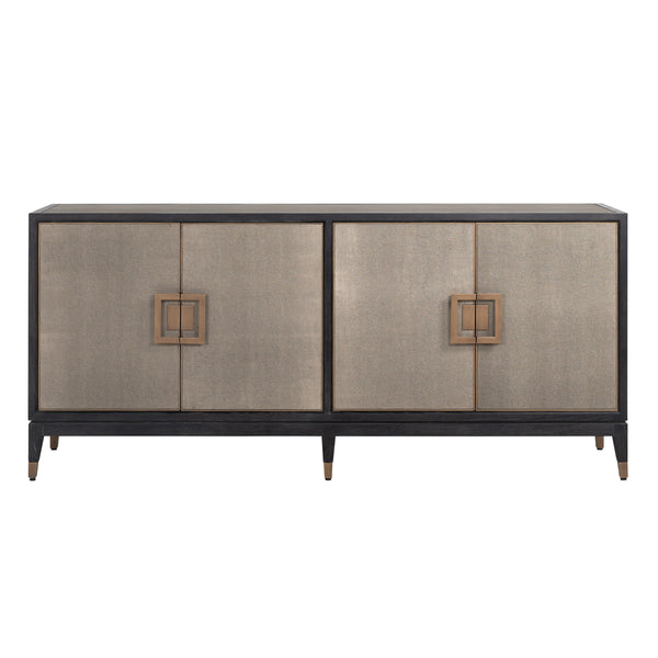 Dressoir Bloomville goud eikenhout 193 cm, vooraanzicht op witte achtergrond