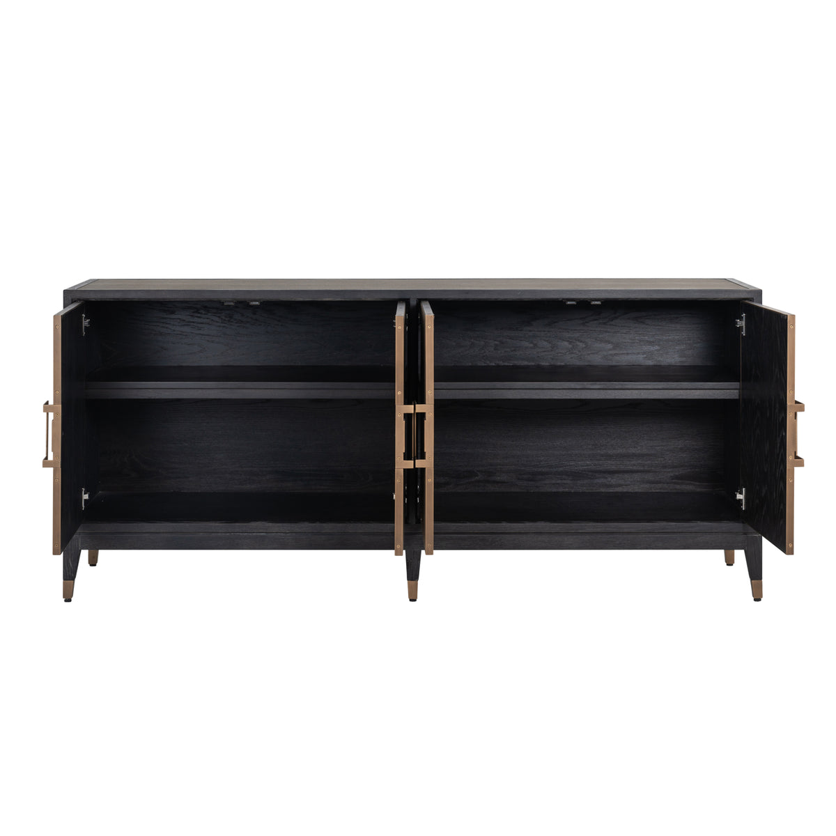 Dressoir Bloomville goud eikenhout 193 cm, detail van de functie