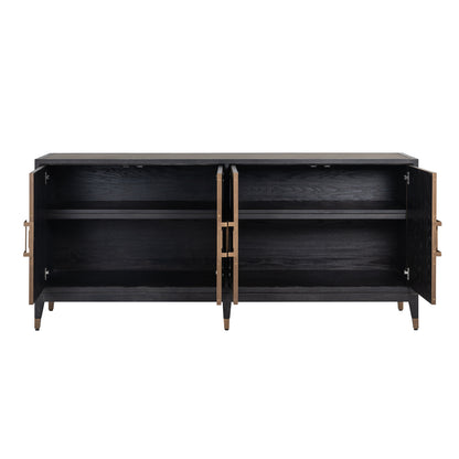 Dressoir Bloomville goud eikenhout 193 cm, detail van de functie