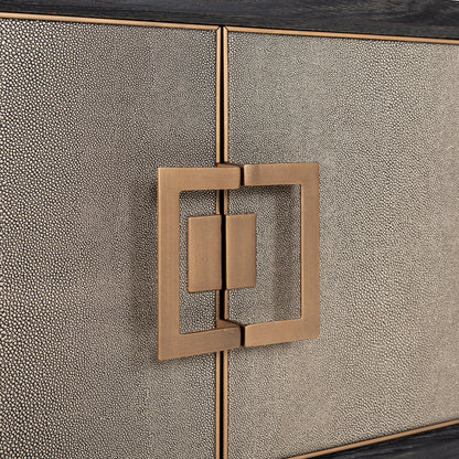 TV-meubel Bloomville goud eikenhout, detail van het materiaal
