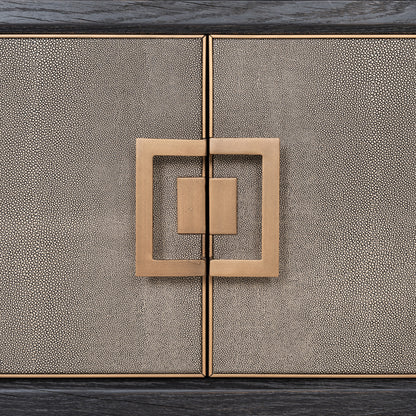 TV-meubel Bloomville goud eikenhout, detail van het materiaal