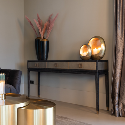 Wandtafel Bloomville | Zwart Eikenhout