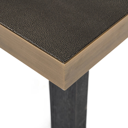 Eettafel Bloomville goud ijzer 200 cm, detail van het materiaal