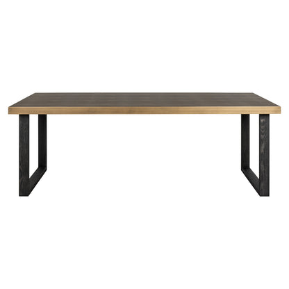 Eettafel Bloomville goud ijzer 230 cm, vooraanzicht op witte achtergrond