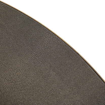 Eettafel Bloomville goud glas, detail van het materiaal