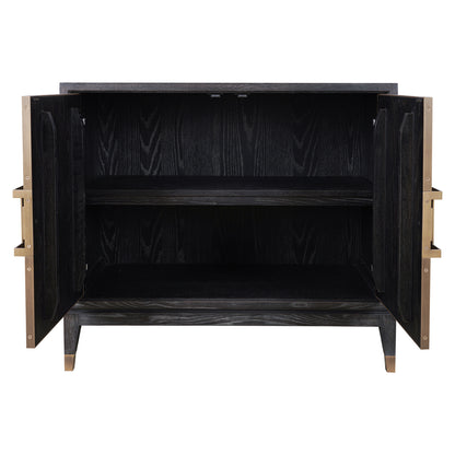 Dressoir Bloomville goud eikenhout 97 cm, detail van de functie