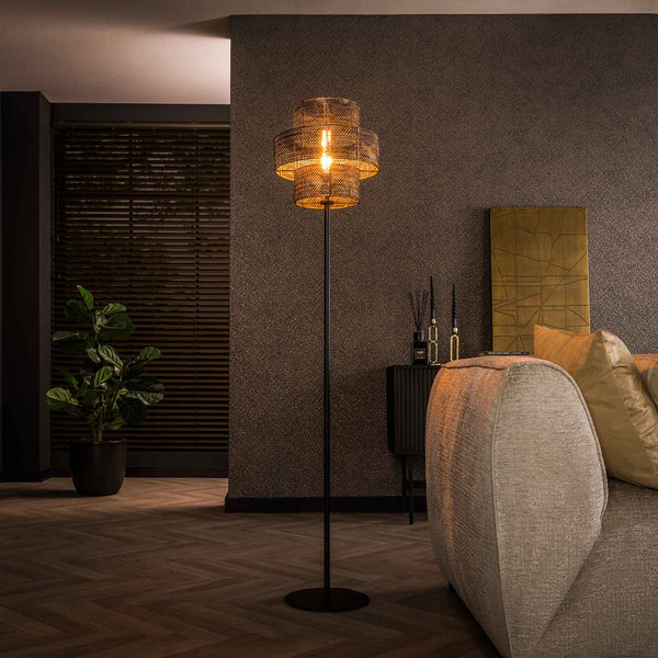 Vloerlamp Lantern | Burned Metaal