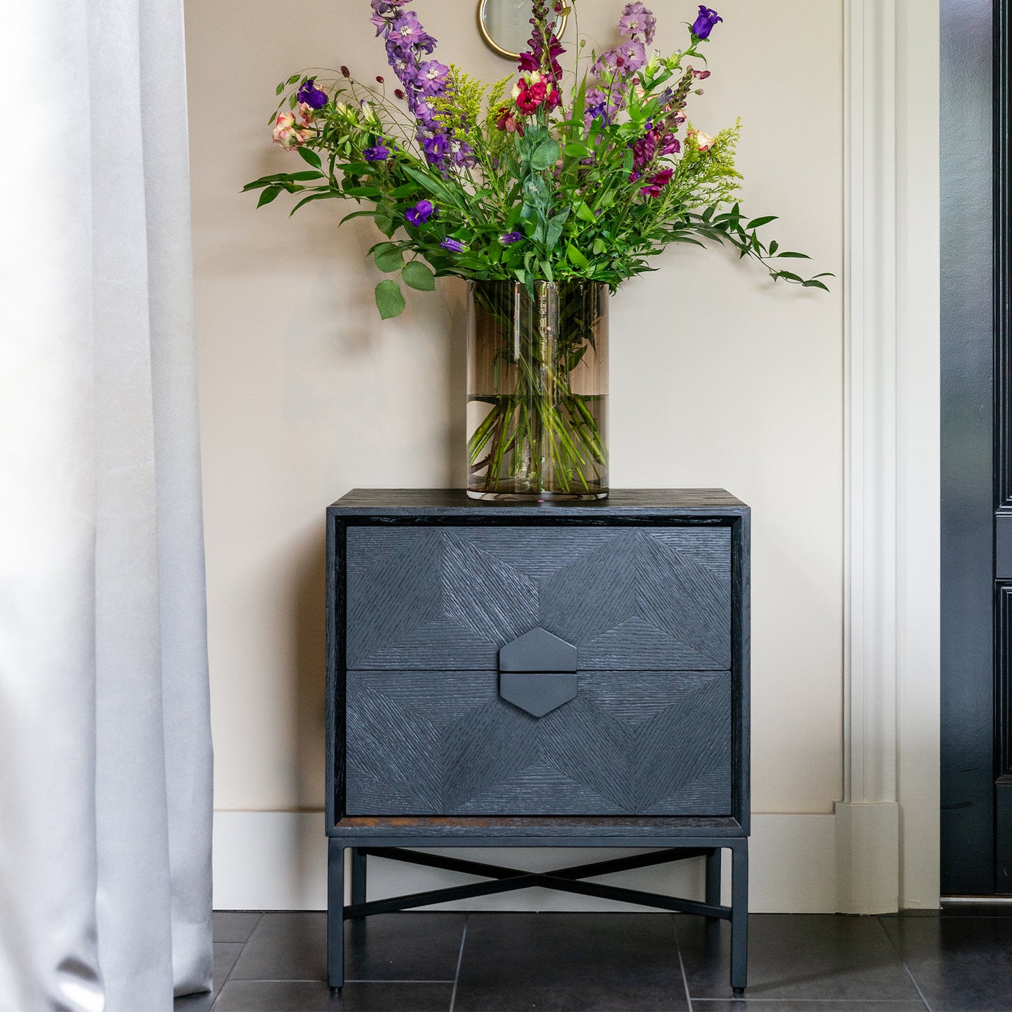 Ladenkast Blax | Zwart Eikenhout