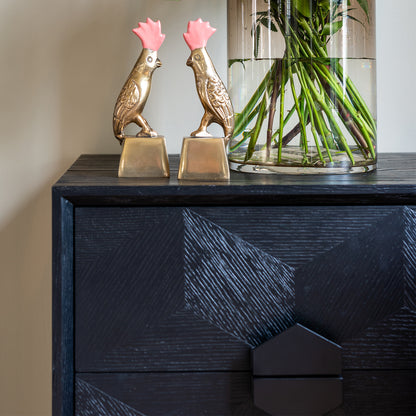 Ladenkast Blax | Zwart Eikenhout