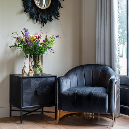 Ladenkast Blax | Zwart Eikenhout