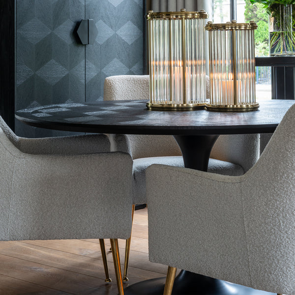 Eettafel Blax | Rond | Zwart Eikenhout