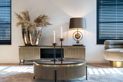 Salontafel Ironville | Rond | Zwart/Goud  Marmer