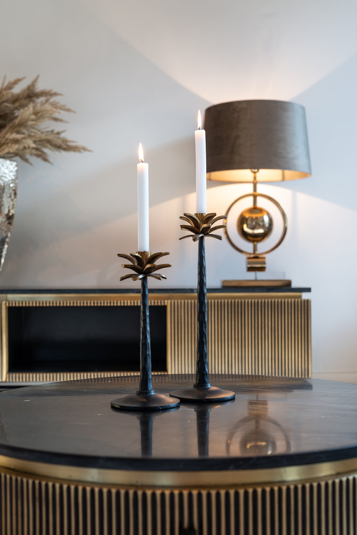 Salontafel Ironville | Rond | Zwart/Goud  Marmer