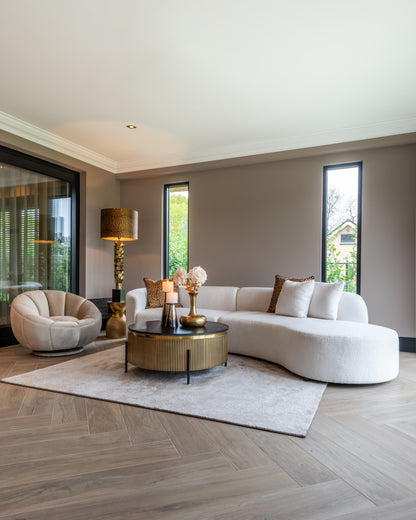 Salontafel Ironville | Rond | Zwart/Goud  Marmer