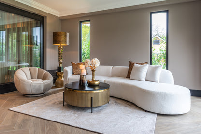 Salontafel Ironville | Rond | Zwart/Goud  Marmer